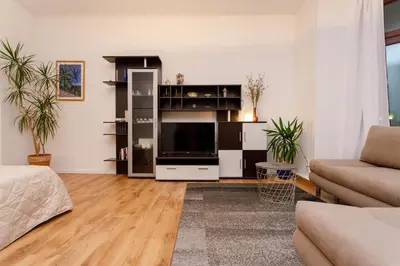 Ein Sitzbereich in der Unterkunft FullHouse - Chemnitz - H132 Apartment