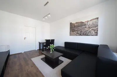 Ein Sitzbereich in der Unterkunft DD Apartments