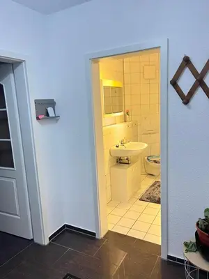 Ein Badezimmer in der Unterkunft MyHome Tharandter Wald