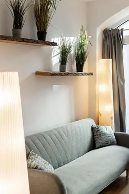 Ein Sitzbereich in der Unterkunft Gewölbewohnung mit Terrasse