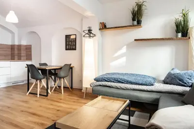 Ein Sitzbereich in der Unterkunft Gewölbewohnung mit Terrasse