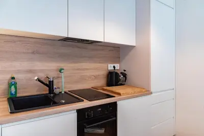 Küche/Küchenzeile in der Unterkunft Apartment mit Terrasse