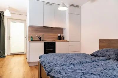 Küche/Küchenzeile in der Unterkunft Apartment mit Terrasse
