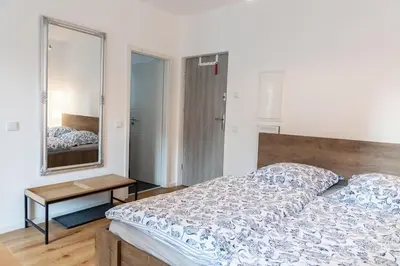 Ein Bett oder Betten in einem Zimmer der Unterkunft Mini Apartment für 2