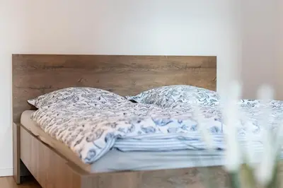 Ein Bett oder Betten in einem Zimmer der Unterkunft Kleines Apartment für 3