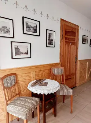 Ein Sitzbereich in der Unterkunft Gästehaus Wagner