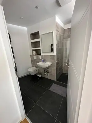 Ein Badezimmer in der Unterkunft Barrierearmes Mini Apartment