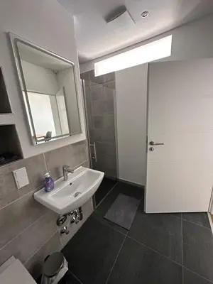 Ein Badezimmer in der Unterkunft Barrierearmes Mini Apartment