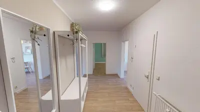 Ein Badezimmer in der Unterkunft Wohnen im Jugendstilviertel Kaßberg, WLAN