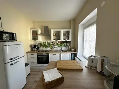Küche/Küchenzeile in der Unterkunft Ferienwohnung Dahlen mit familienfreundlichem Garten