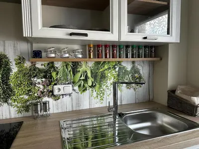 Küche/Küchenzeile in der Unterkunft Ferienwohnung Dahlen mit familienfreundlichem Garten