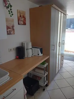 Küche/Küchenzeile in der Unterkunft Ferienwohnung Gartenblick