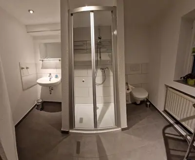 Ein Badezimmer in der Unterkunft Ferienwohnung Heike Rinno