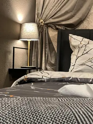 Ein Bett oder Betten in einem Zimmer der Unterkunft Stübchen am Theaterplatz