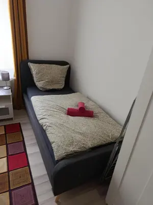 Ein Bett oder Betten in einem Zimmer der Unterkunft Ferienwohnung - Monteur Sleep 1 - max 6 Personen