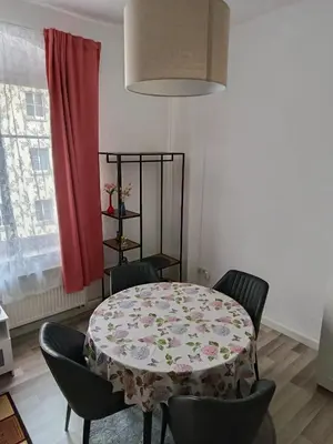 Ein Sitzbereich in der Unterkunft Ferienwohnung - Monteur Sleep 1 - max 6 Personen