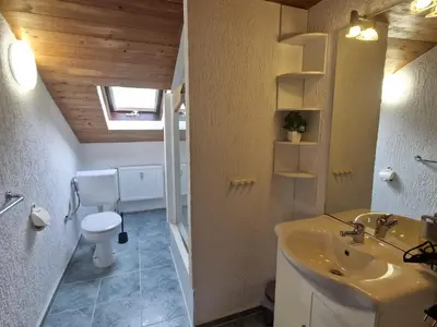 Ein Badezimmer in der Unterkunft Pension Wansner