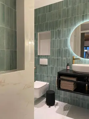 Ein Badezimmer in der Unterkunft Kleinod am Blauen Wunder