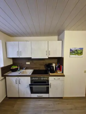 Küche/Küchenzeile in der Unterkunft Ferienwohnung Weigl