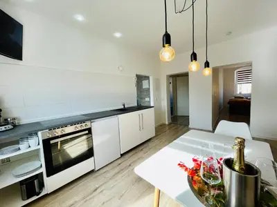 Küche/Küchenzeile in der Unterkunft Wunderschönes Meissen - Apartment in der Innenstadt No6
