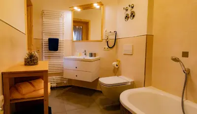 Ein Badezimmer in der Unterkunft Ferienwohnung Villa Oben im Sandsteinidyll