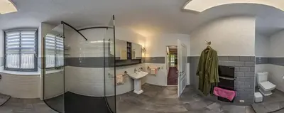 Ein Badezimmer in der Unterkunft Terassenblick am See
