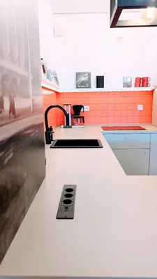 Küche/Küchenzeile in der Unterkunft Compact Nordic Nest, WLAN, E Roller, SmartTV, Waschtrockner