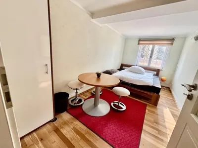 Ein Bett oder Betten in einem Zimmer der Unterkunft bei den Hundertelfen