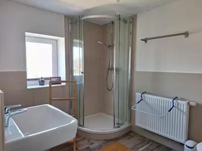 Ein Badezimmer in der Unterkunft Ferienwohnung am Auenweg