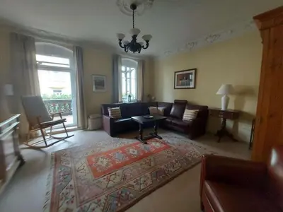 Ein Sitzbereich in der Unterkunft Villa Lebensart Comfortable holiday residence