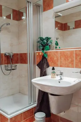 Ein Badezimmer in der Unterkunft Zentrum, 2R, eigene Terrasse, WiFi, 4P, modern, ruhig