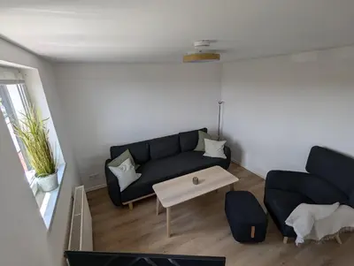 Ein Sitzbereich in der Unterkunft Ferienwohnung Alte Bäckerei