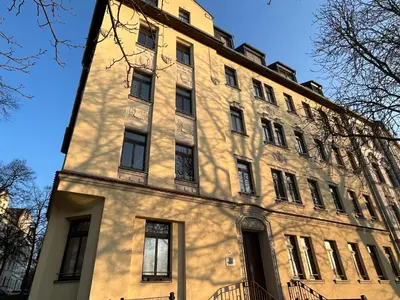 Das Gebäude in dem sich die Ferienwohnung befindet