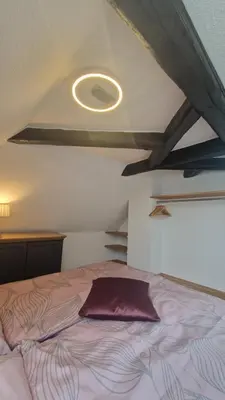 Ein Bett oder Betten in einem Zimmer der Unterkunft Königsnase