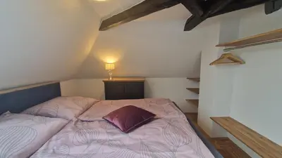Ein Bett oder Betten in einem Zimmer der Unterkunft Königsnase