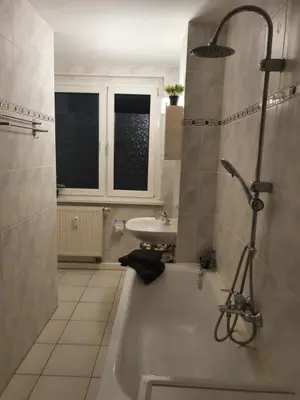 Ein Badezimmer in der Unterkunft Ferienwohnung zur Sonne