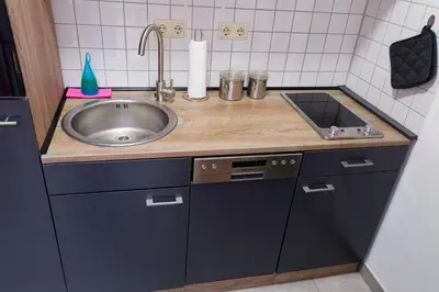Küche/Küchenzeile in der Unterkunft Gemütliches Apartment in Chemnitz Rabenstein