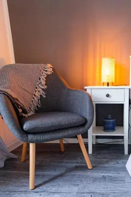 Ein Sitzbereich in der Unterkunft Gemütliches Apartment in Chemnitz Rabenstein