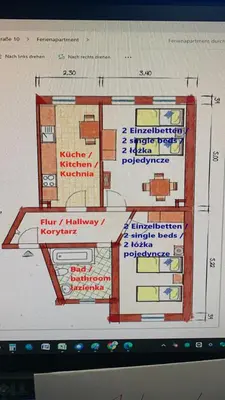 Grundriss der Unterkunft Gablenz - Apartment V - Top-Lage