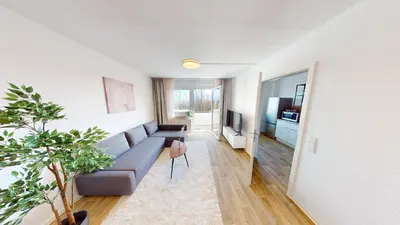 TV/Unterhaltungsangebot in der Unterkunft Apartment mit bodengleicher Dusche, 170m bis zur Haltestelle Linie 5, WLAN