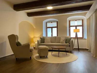 Ein Sitzbereich in der Unterkunft Am Engelserker - Apartments im Zentrum