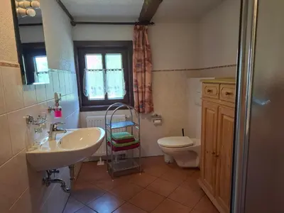 Ein Badezimmer in der Unterkunft Landhaus Sorgenfrei
