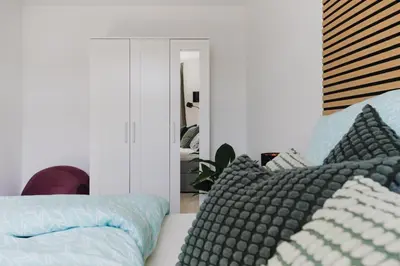 Ein Bett oder Betten in einem Zimmer der Unterkunft Kaßberg Home