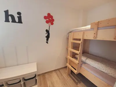 Ein Bett oder Betten in einem Zimmer der Unterkunft Stilvolle Fewo Vogelnest, barrierefrei, Smart-TV, Parkplatz
