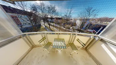 Ein Balkon oder eine Terrasse in der Unterkunft Cozy Apartment with balcony, WLAN