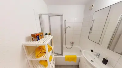 Ein Badezimmer in der Unterkunft 5 Personen Apartment, WLAN