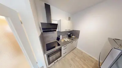 Küche/Küchenzeile in der Unterkunft 5 Personen Apartment, WLAN