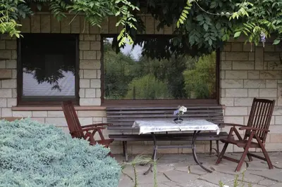 Ein Garten an der Unterkunft Panoramablick - Ostrau