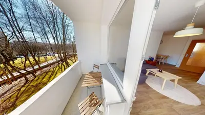 Ein Balkon oder eine Terrasse in der Unterkunft Apartment für 5 Personen, WLAN