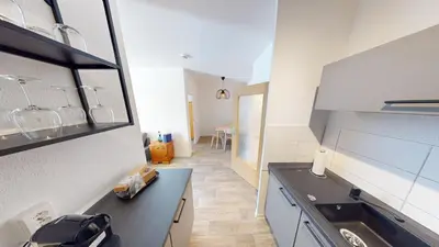 Küche/Küchenzeile in der Unterkunft Apartment für 5 Personen, WLAN